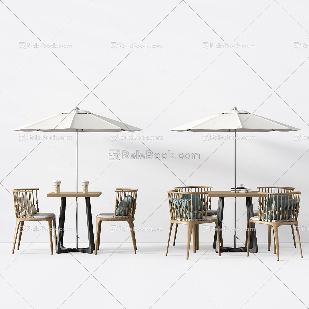 Modern Outdoor Table and Chair Outdoor Leisure Table and Chair 3d model