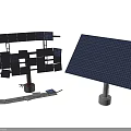 Industrial Solar Energy Equipment With Panel Arrays And Mounting Structures 3d model