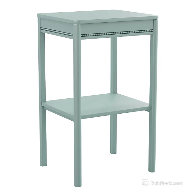 Light Green Modern Console Table With Drawer And Open Shelf For Entryway 3d model 