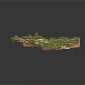 Modern Landscape Terrain Design With Natural Rocks And Lush Green Plants