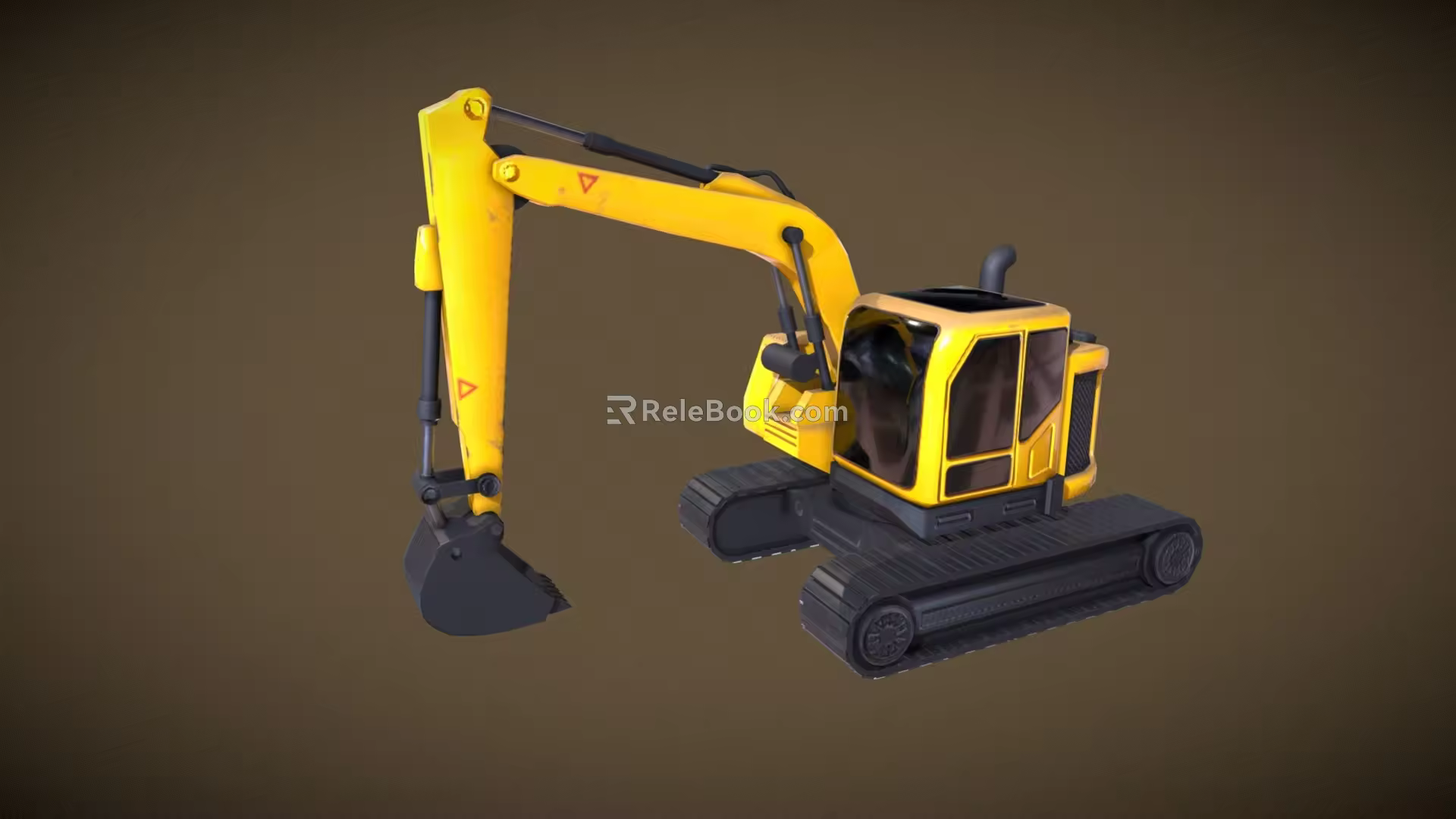 Excavator Hook Machine Excavator Cartoon Excavator Heavy Machinery Engineering Truck Scraper Low Face Number Low Mold Simple Mold Game Video Level Super Realistic 3d model