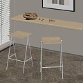 Modern Bar Stool Fruit Plate 3d model