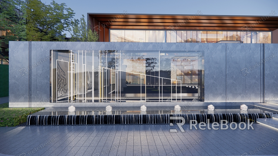 Modern landscape wall entrance landscape wall residential district landscape wall opposite landscape wall grille landscape wall hollow landscape wall waterscape landscape wall model