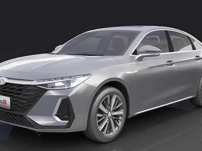 Silver Modern Sedan Featuring Sleek Exterior Design LED Headlights And Alloy Wheels 3d model