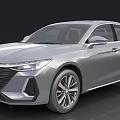 Silver Modern Sedan Featuring Sleek Exterior Design LED Headlights And Alloy Wheels