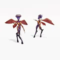 Alien virtual characters 3d model
