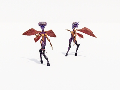 Alien virtual characters 3d model