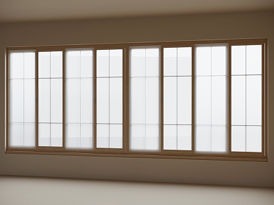 Modern wood windows 3d model