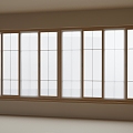 Modern wood windows 3d model