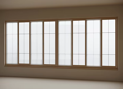 Modern wood windows 3d model