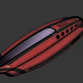 Red And Blue Futuristic Spaceship With Streamlined Design Model X28 3d model