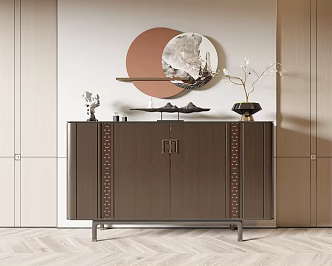 New Chinese Style Side Cabinet Entrance Cabinet Side Cabinet Entrance Cabinet Sideboard Low Cabinet 3d model