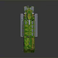 Green Camouflage Military Tank With Long Cannon And Tracked Chassis Design Structure