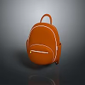 Stylish Orange Backpack with Practical Design Smooth Zipper and Daily Use Features 3d model