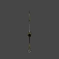 Medieval Sword With Decorative Red Hilt Sharp Blade And Black Scabbard In Multiple Views 3d model