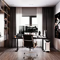 Modern Living Dining Room Interior Design With Black Sofa Wooden Flooring And Decorations