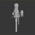 laser tower turret turntable sci-fi tower defense game tower defense sci-fi turret game turret game turret 3d model