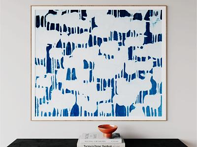 Blue abstract decorative painting model