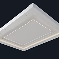 Modern Square Ceiling Design With Recessed LED Strip Lights And Layered Structure