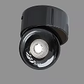 Black Modern Downlight Spotlight With Sleek Metal Design And LED Lighting Fixture