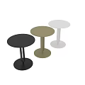 Modern Minimalist Side Tables Round Top White And Beige Sleek Design