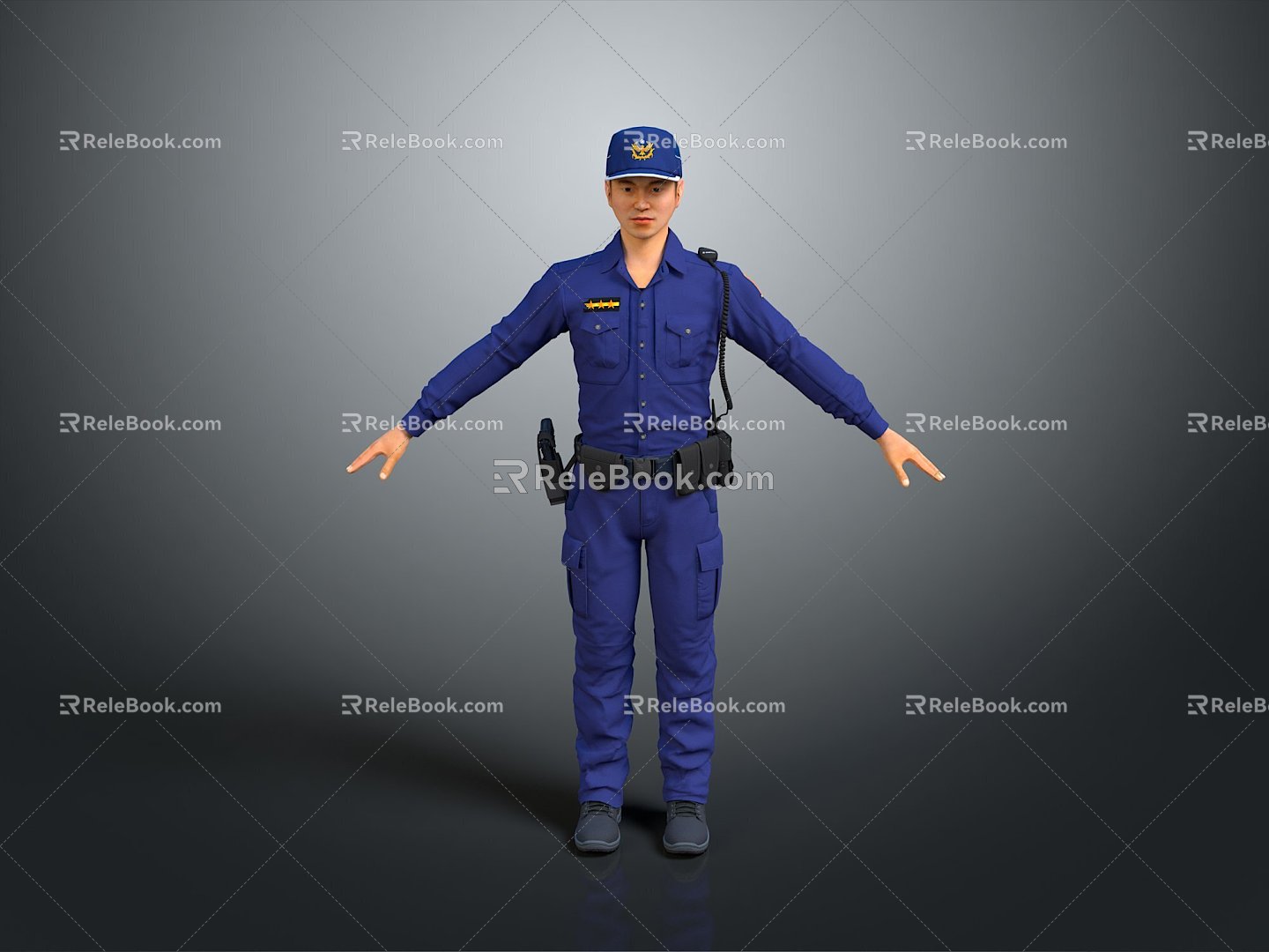 Police officers, civilian police, security, security, soldiers, soldiers, warrior figures 3d model