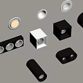 Downlight Spotlight Combination 3d model