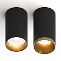 Modern Black Ceiling Lights with Gold Trim and Warm Illumination