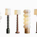 Floor lamp Wooden floor lamp 3d model
