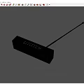 Modern Black Digital Alarm Clock Radio With Antenna LED Display And Buttons