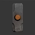 Durable Hardware Hammer With Orange Wooden Handle And Metal Head For Professional Use