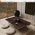 Quiet Tea Table and Chair 3d model