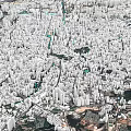 Aerial Planning of Urban City Layout with Water Bodies Road Networks and Buildings
