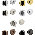 Stylish Modern Door Handles With Various Metallic Colors And Round Designs