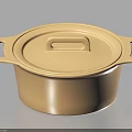 Beige Cookware With Lid And Two Handles Practical Kitchen Essential For Cooking
