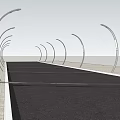 Outdoor Lights With Curved Design For Nighttime Walkway Illumination And Smooth Surface Reflection
