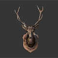 Modern animal wall decoration deer head antler elk elk horn 3d model