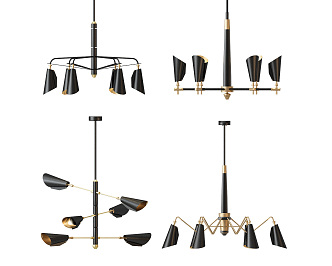 Modern chandelier metal chandelier combination 3d model