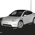 Tesla cars Hyundai cars 3d model