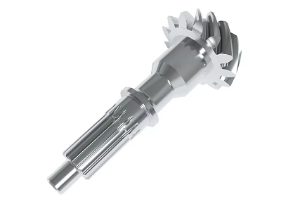 Industrial Mechanical Gear Shaft Component Featuring Precision Machined Metal Teeth And Cylindrical Structure 3d model