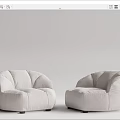 Modern Combination Sofa Multiplayer Sofa 3d model
