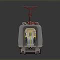 Modern Electric Train With Multiple Carriages Green And White Pantograph On Roof