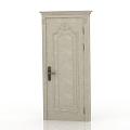 European-style interior door solid wood door 3d model