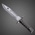Tactical Military Knife With Serrated Blade Ring Pommel Handle And Non Slip Grip Texture