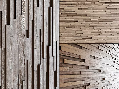Modern Bathtub Interior With Wooden Wall Panels And Natural Texture Design 3d model
