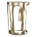 Modern Metal Side Table with Unique Cutout Design and Sleek Artistic Lines