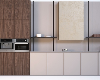 Cabinet Kitchen High-end Cabinet-Silent Style Cabinet 3d model