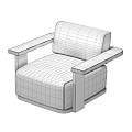 Modern Solid Wood Framed Brown Fabric Upholstered Leisure Chair For Cozy Home Living Space