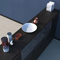 Modern Kitchen With Dark Wood Cabinets Sink Stove And Countertop