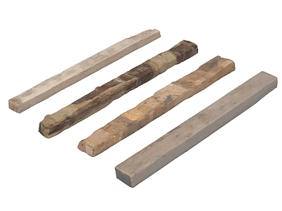 Different Types Of Wooden And Concrete Construction Components For Building Projects 3d model